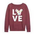 thumbnail image 1 of Mickey & Friends - Mickey Love Fill - Women's Lightweight French Terry Long Sleeve Shirt, 1 of 5