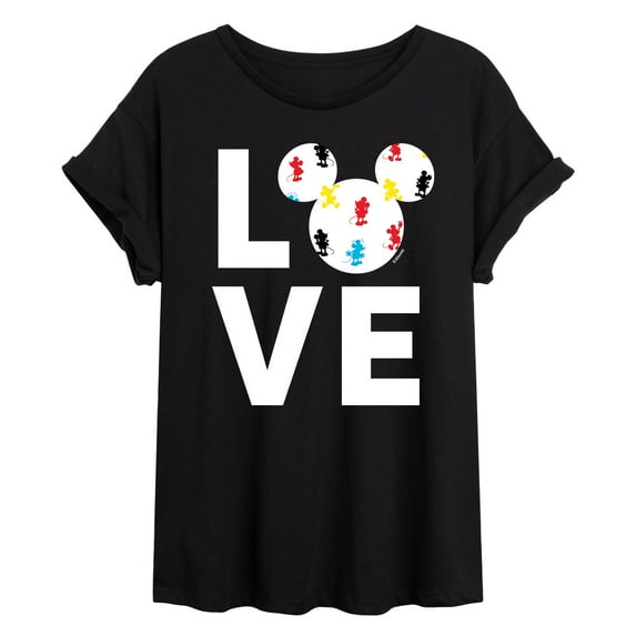 Mickey & Friends - Mickey Love Fill - Women's Oversized T-Shirt