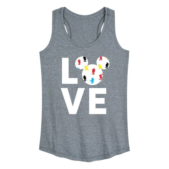 Mickey & Friends - Mickey Love Fill - Women's Racerback Tank Top