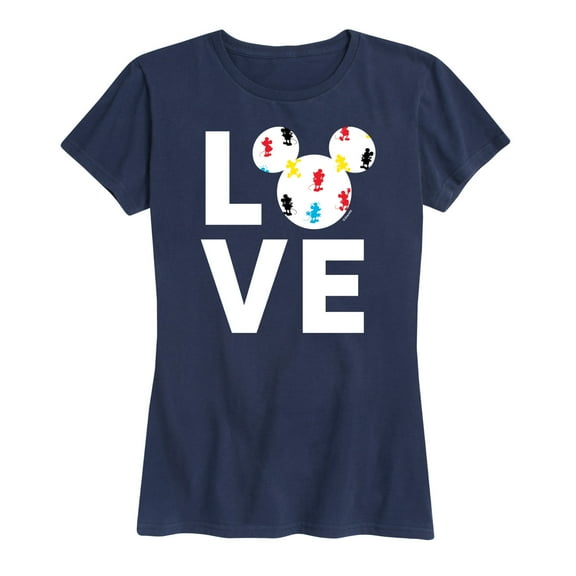Mickey & Friends - Mickey Love Fill - Women's Short Sleeve Graphic T-Shirt
