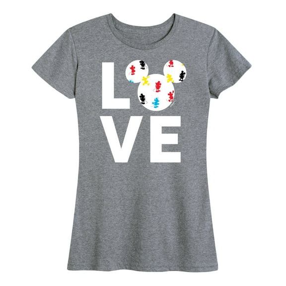 Mickey & Friends - Mickey Love Fill - Women's Short Sleeve Graphic T-Shirt