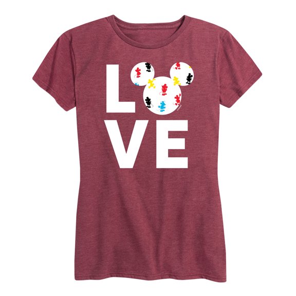 Mickey & Friends - Mickey Love Fill - Women's Short Sleeve Graphic T-Shirt