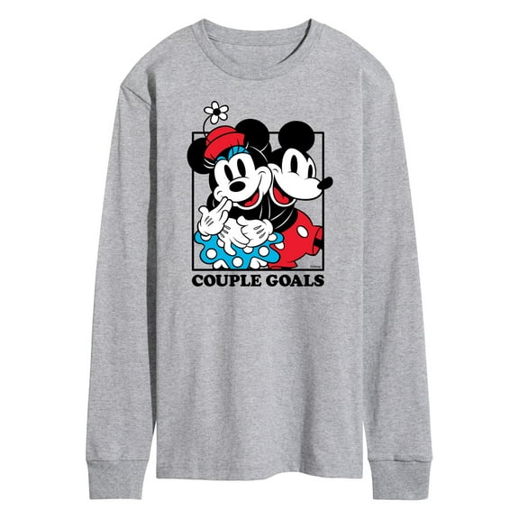 Mickey & Friends - Mickey & Minnie Couple Goals - Men's Long Sleeve T-Shirt