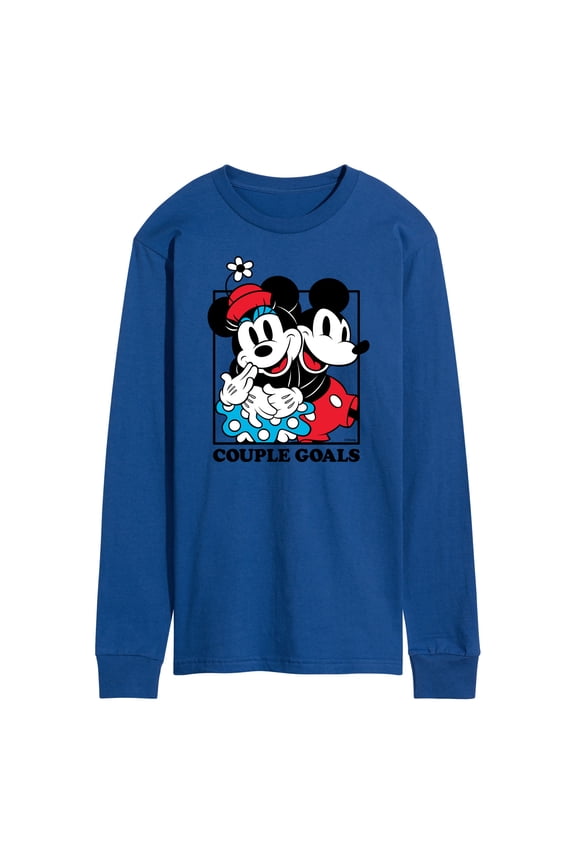 Mickey & Friends - Mickey & Minnie Couple Goals - Men's Long Sleeve T-Shirt
