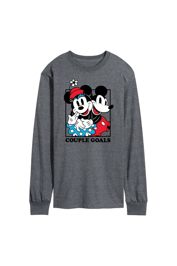 - Mickey & Minnie Couple Goals Long Sleeve Graphic T-Shirt