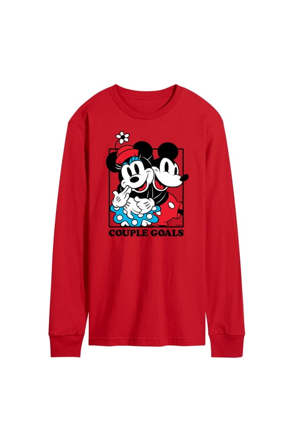 - Mickey & Minnie Couple Goals Long Sleeve Graphic T-Shirt