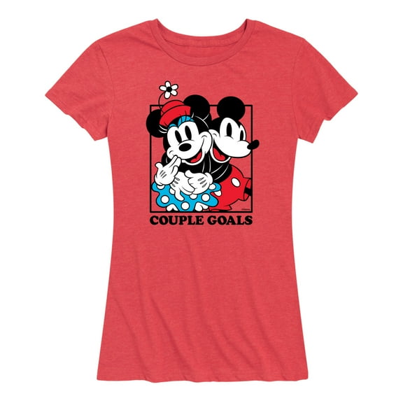 Mickey & Friends - Mickey Minnie Couple Goals - Women's Short Sleeve Graphic T-Shirt
