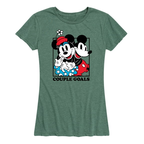 Mickey & Friends - Mickey Minnie Couple Goals - Women's Short Sleeve Graphic T-Shirt