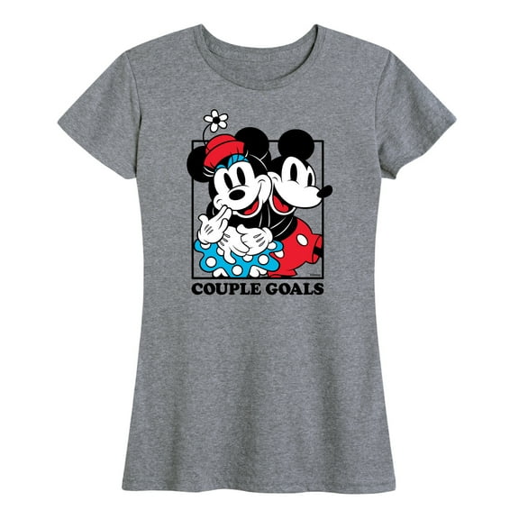 Mickey & Friends - Mickey Minnie Couple Goals - Women's Short Sleeve Graphic T-Shirt