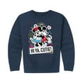 thumbnail image 1 of Mickey & Friends - Mickey Minnie Hi Ya Cutie - Toddler And Youth Crewneck Fleece Sweatshirt, 1 of 5