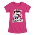 thumbnail image 1 of Mickey & Friends - Mickey Minnie Hi Ya Cutie - Toddler And Youth Girls Short Sleeve Graphic T-Shirt, 1 of 5