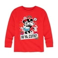 thumbnail image 1 of Mickey & Friends - Mickey Minnie Hi Ya Cutie - Toddler And Youth Long Sleeve Graphic T-Shirt, 1 of 5