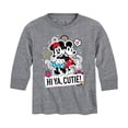 thumbnail image 1 of Mickey & Friends - Mickey Minnie Hi Ya Cutie - Toddler And Youth Long Sleeve Graphic T-Shirt, 1 of 5