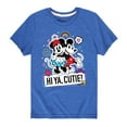 thumbnail image 1 of Mickey & Friends - Mickey Minnie Hi Ya Cutie - Toddler And Youth Short Sleeve Graphic T-Shirt, 1 of 5