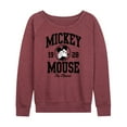 thumbnail image 1 of Mickey & Friends - Mickey Mouse Collegiate The Classic - Women's Lightweight French Terry Long Sleeve Shirt, 1 of 5