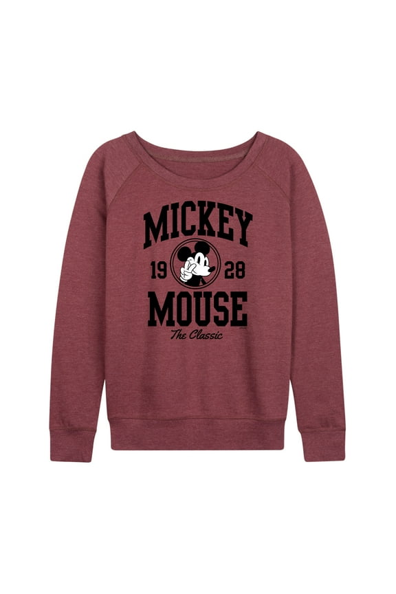 Mickey & Friends - Mickey Mouse Collegiate The Classic - Women's Lightweight French Terry Long Sleeve Shirt