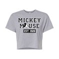 thumbnail image 1 of Mickey & Friends - Mickey Mouse Est 1928 - Juniors Cropped Cotton Blend T-Shirt, 1 of 5