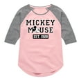 thumbnail image 1 of Mickey & Friends - Mickey Mouse Est 1928 - Toddler And Youth Girls Raglan Graphic T-Shirt, 1 of 4