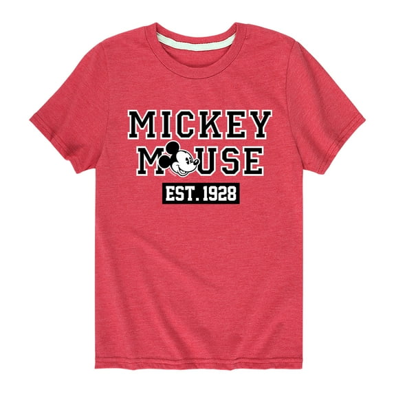 Mickey & Friends - Mickey Mouse Est 1928 - Toddler And Youth Short Sleeve Graphic T-Shirt