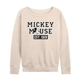 thumbnail image 1 of Mickey & Friends - Mickey Mouse Est. 1928 - Women's Lightweight French Terry Long Sleeve Shirt, 1 of 5