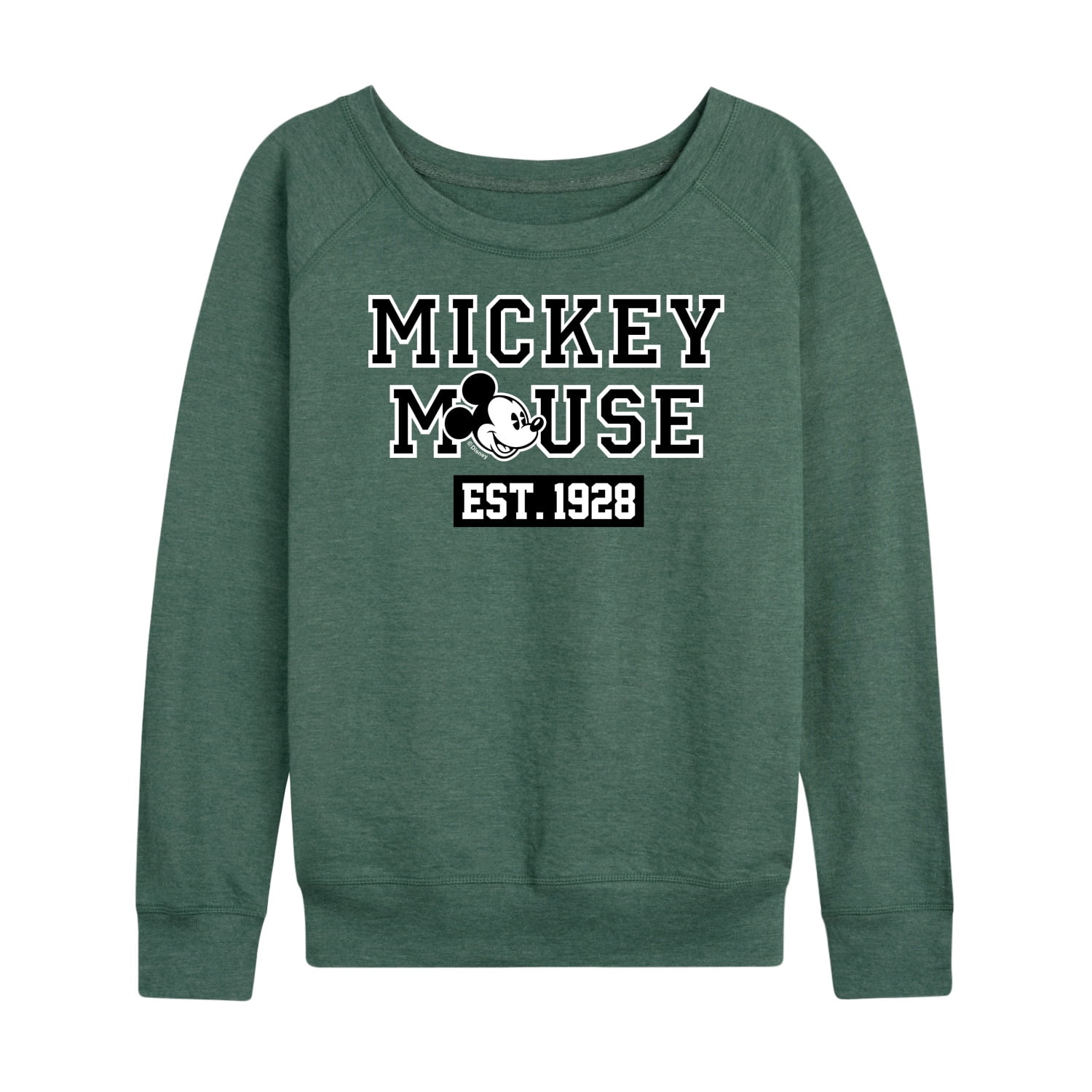 Mickey Friends Mickey Mouse Est. 1928 Women s Lightweight French Terry Pullover Walmart Business Supplies
