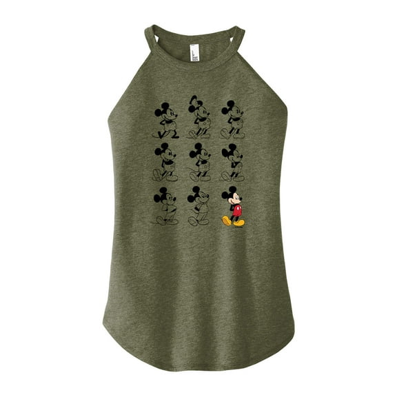 Mickey & Friends - Mickey Mouse Evolution - Juniors High Neck Tank Top