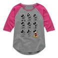 thumbnail image 1 of Mickey & Friends - Mickey Mouse Evolution - Toddler And Youth Girls Raglan Graphic T-Shirt, 1 of 5