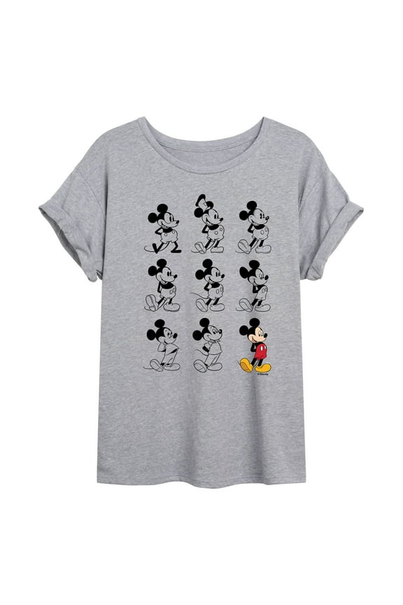 Mickey & Friends - Mickey Mouse Evolution - Women's Oversized T-Shirt