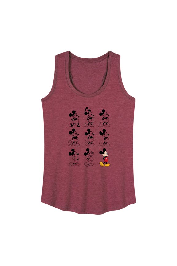 Mickey & Friends - Mickey Mouse Evolution - Women's Racerback Tank Top