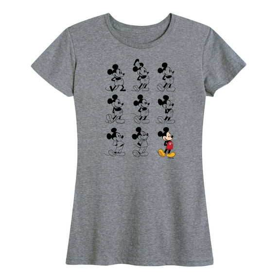 Mickey & Friends - Mickey Mouse Evolution - Women's Short Sleeve Graphic T-Shirt