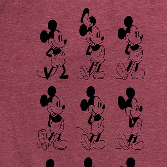 Mickey & Friends - Mickey Mouse Evolution - Women's Short Sleeve Graphic T-Shirt