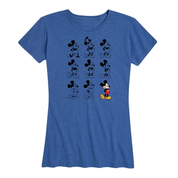 Mickey & Friends - Mickey Mouse Evolution - Women's Short Sleeve Graphic T-Shirt