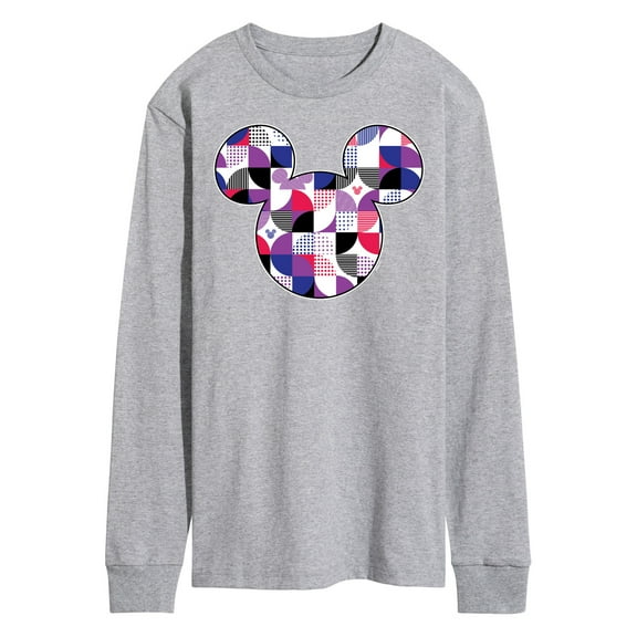 Mickey & Friends - Mickey Mouse Geometric Logo - Men's Long Sleeve T-Shirt
