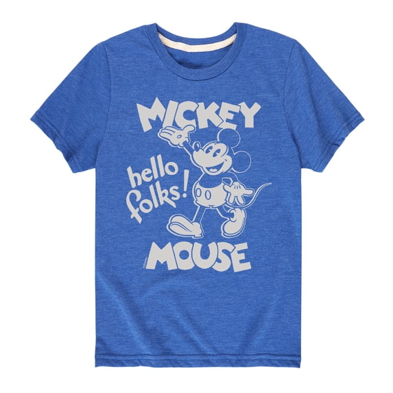 Mickey & Friends - Mickey Mouse Hello Folks - Toddler And Youth Short Sleeve Graphic T-Shirt