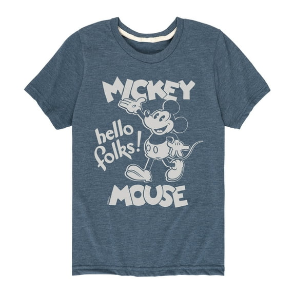 Mickey & Friends - Mickey Mouse Hello Folks - Toddler And Youth Short Sleeve Graphic T-Shirt
