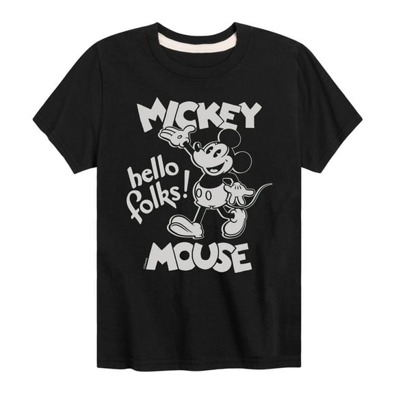 Mickey & Friends - Mickey Mouse Hello Folks - Toddler And Youth Short Sleeve Graphic T-Shirt