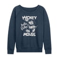thumbnail image 1 of Mickey & Friends - Mickey Mouse Hello Folks - Women's Lightweight French Terry Long Sleeve Shirt, 1 of 5