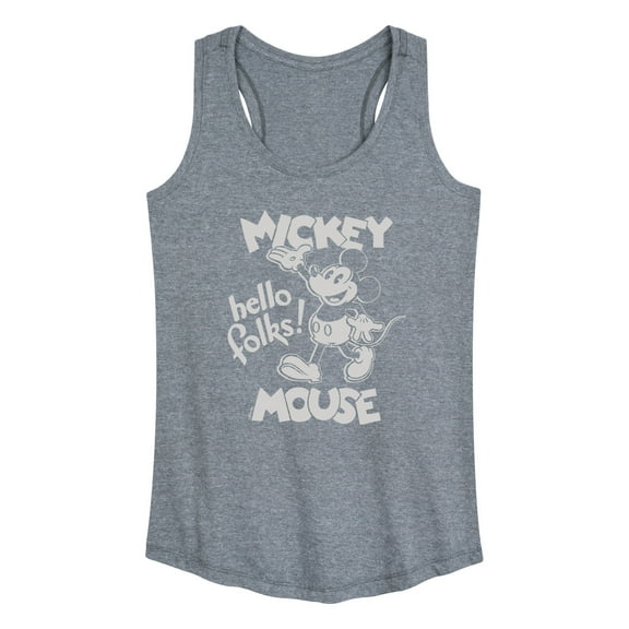 Mickey & Friends - Mickey Mouse Hello Folks - Women's Racerback Tank Top