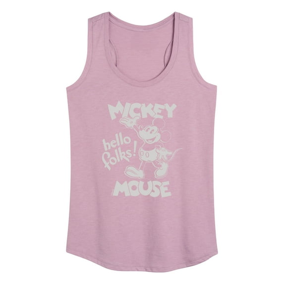 Mickey & Friends - Mickey Mouse Hello Folks - Women's Racerback Tank Top