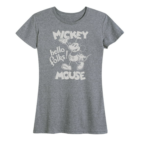 Mickey & Friends - Mickey Mouse Hello Folks - Women's Short Sleeve Graphic T-Shirt