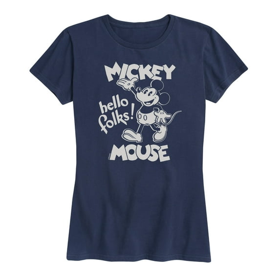 Mickey & Friends - Mickey Mouse Hello Folks - Women's Short Sleeve Graphic T-Shirt