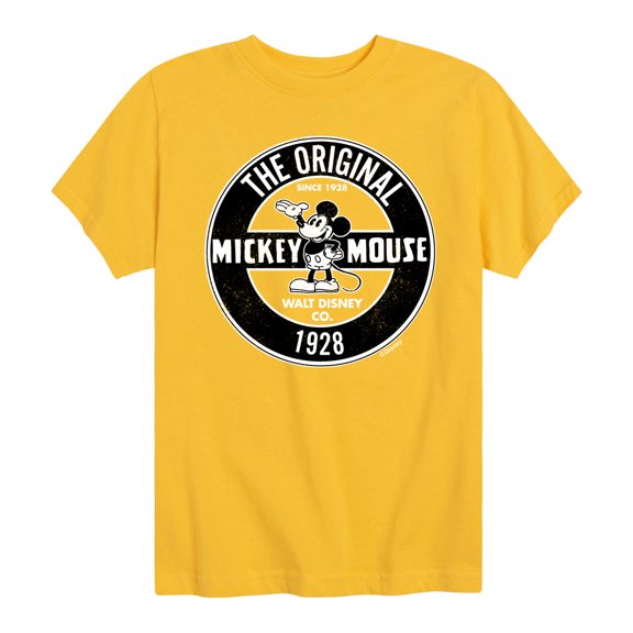 Mickey & Friends - Mickey Mouse Original Badge - Toddler And Youth Short Sleeve Graphic T-Shirt