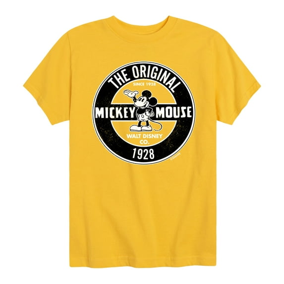 Mickey & Friends - Mickey Mouse Original Badge - Toddler And Youth Short Sleeve Graphic T-Shirt