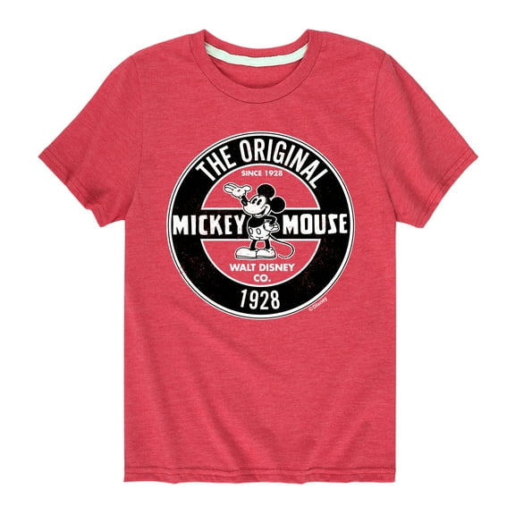Mickey & Friends - Mickey Mouse Original Badge - Toddler And Youth Short Sleeve Graphic T-Shirt