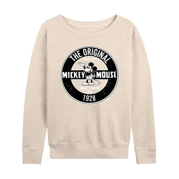 Mickey & Friends - Mickey Mouse Original Badge - Women's Lightweight French Terry Long Sleeve Shirt
