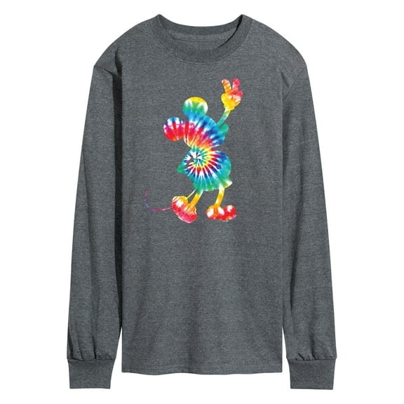 Mickey & Friends - Mickey Mouse Tie Dye Silhouette - Men's Long Sleeve T-Shirt