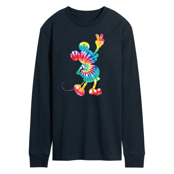 Mickey & Friends - Mickey Mouse Tie Dye Silhouette - Men's Long Sleeve T-Shirt