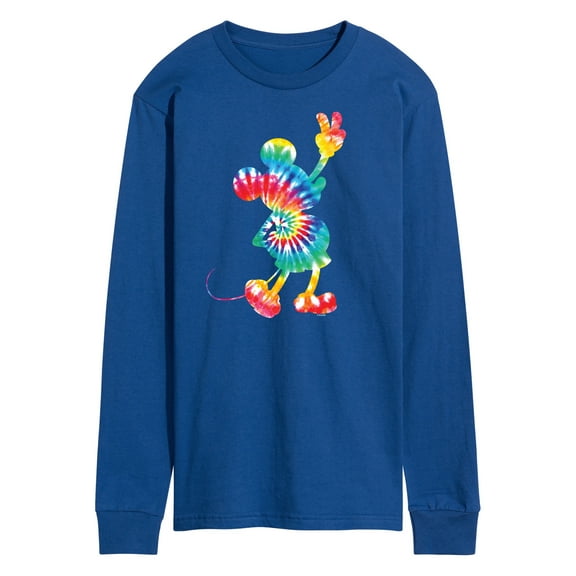 Mickey & Friends - Mickey Mouse Tie Dye Silhouette - Men's Long Sleeve T-Shirt