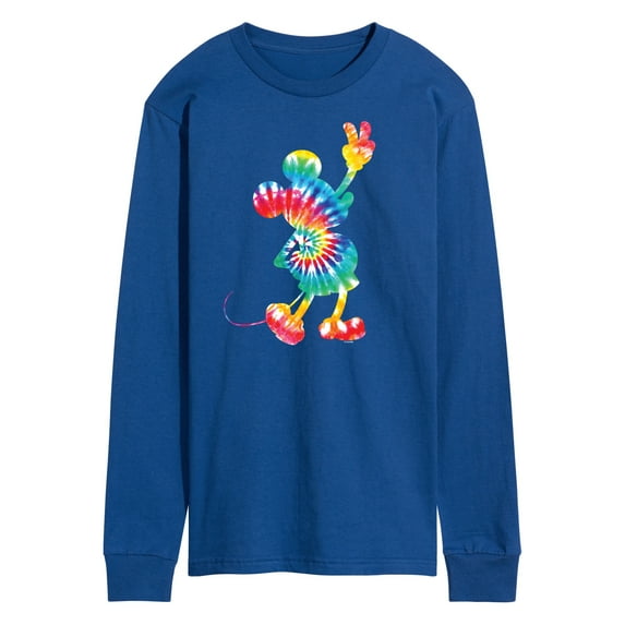 Mickey & Friends - Mickey Mouse Tie Dye Silhouette - Men's Long Sleeve T-Shirt
