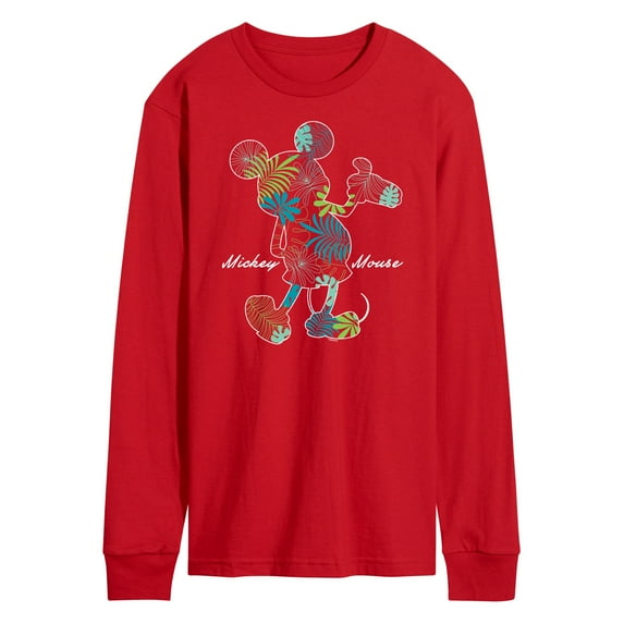 Mickey & Friends - Mickey Mouse Tropical Silhouette - Men's Long Sleeve T-Shirt